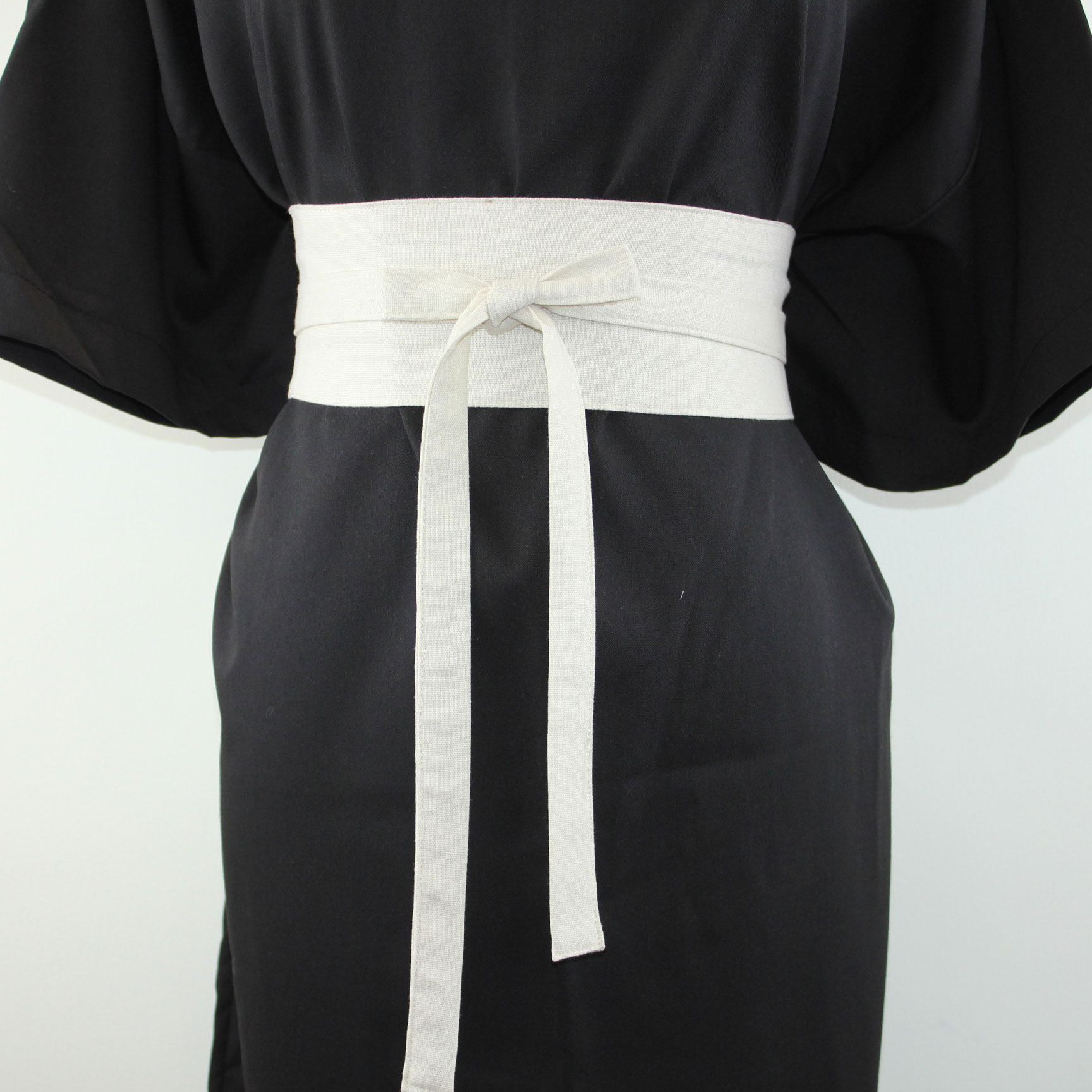 白色系 纯色棉麻腰封多色可选 可定制古风汉服宽腰带复古束腰腰饰