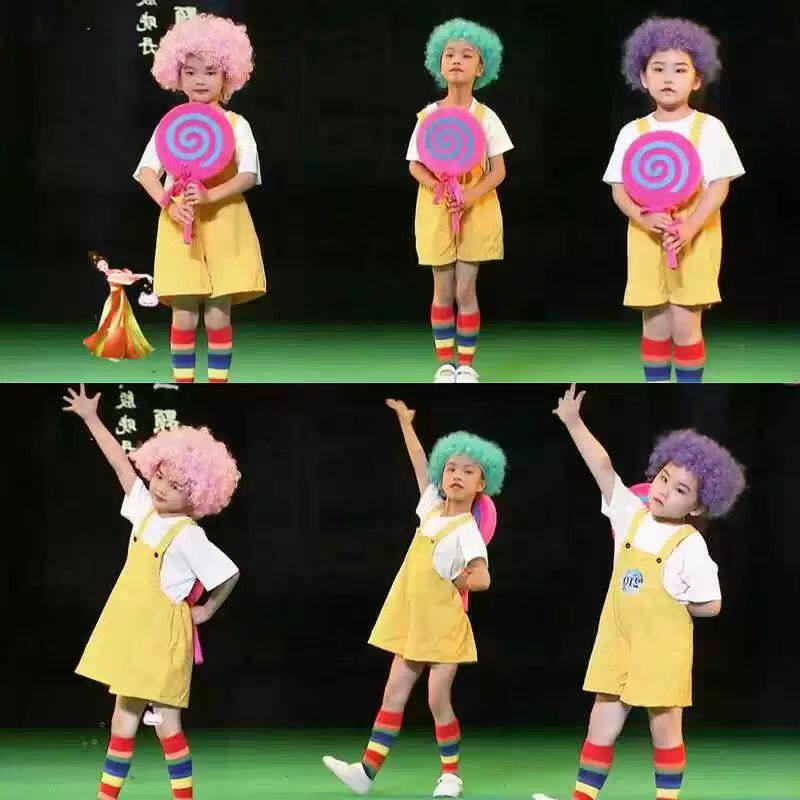 六一儿童演出服我是一颗跳跳糖舞蹈服棒棒糖道具幼儿园男女表演服