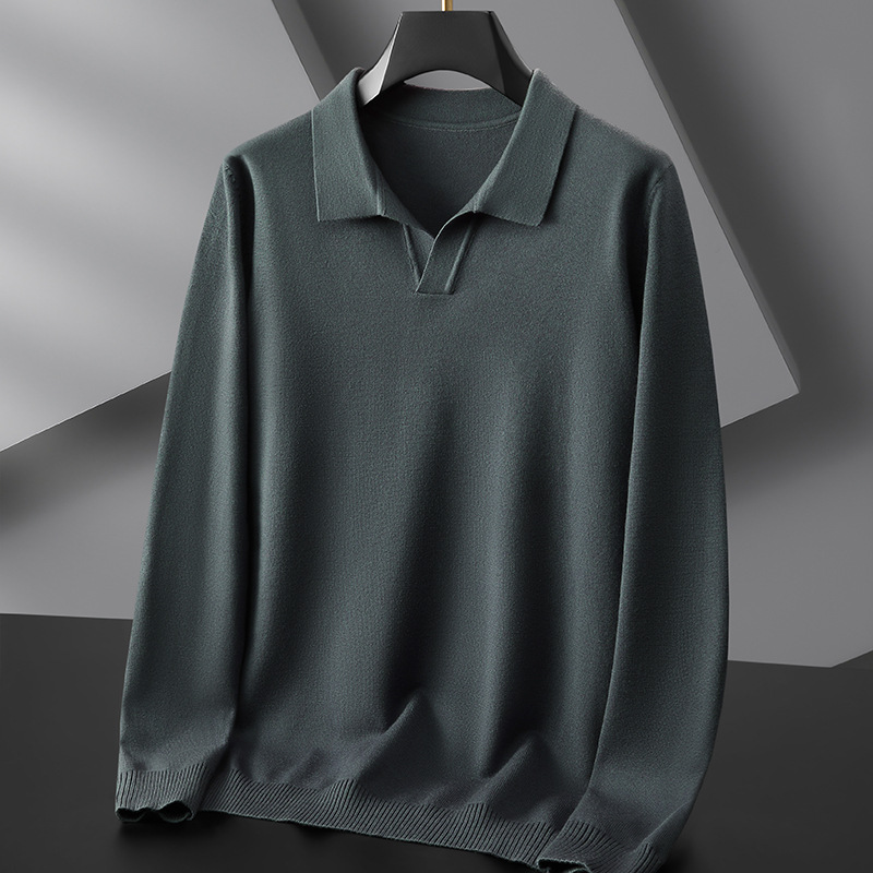 胖子羊毛衫套头翻领加肥加大爸爸