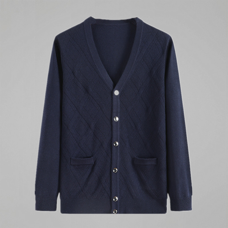 秋冬中老年大码开衫毛衣男加肥加大胖人宽松针织毛衫肥佬爸爸外套