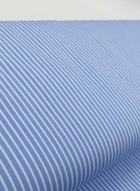 【Taylor Tailor】衬衫定制 蓝色条纹全棉商务长袖衬衣 量身定做