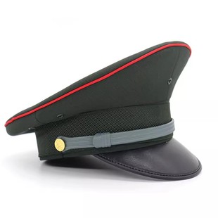 新款大檐帽男春秋影视拍摄大沿平顶大盖帽保安常服帽收藏大檐帽