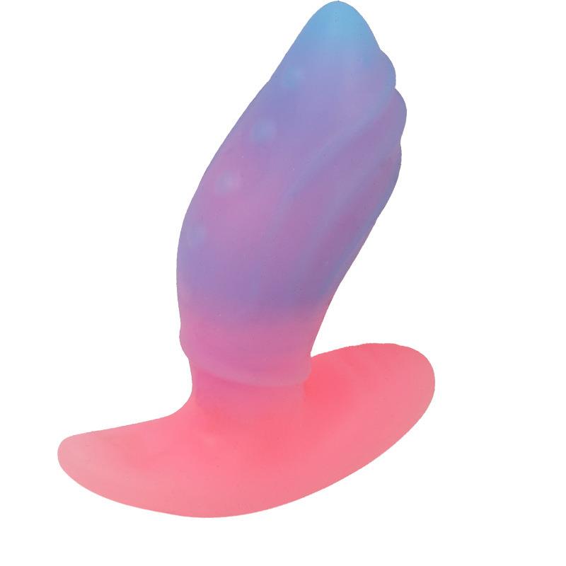 凸点混色局部按摩器超粗硅胶放松按摩器菊部门塞男女用菊部交扩菊