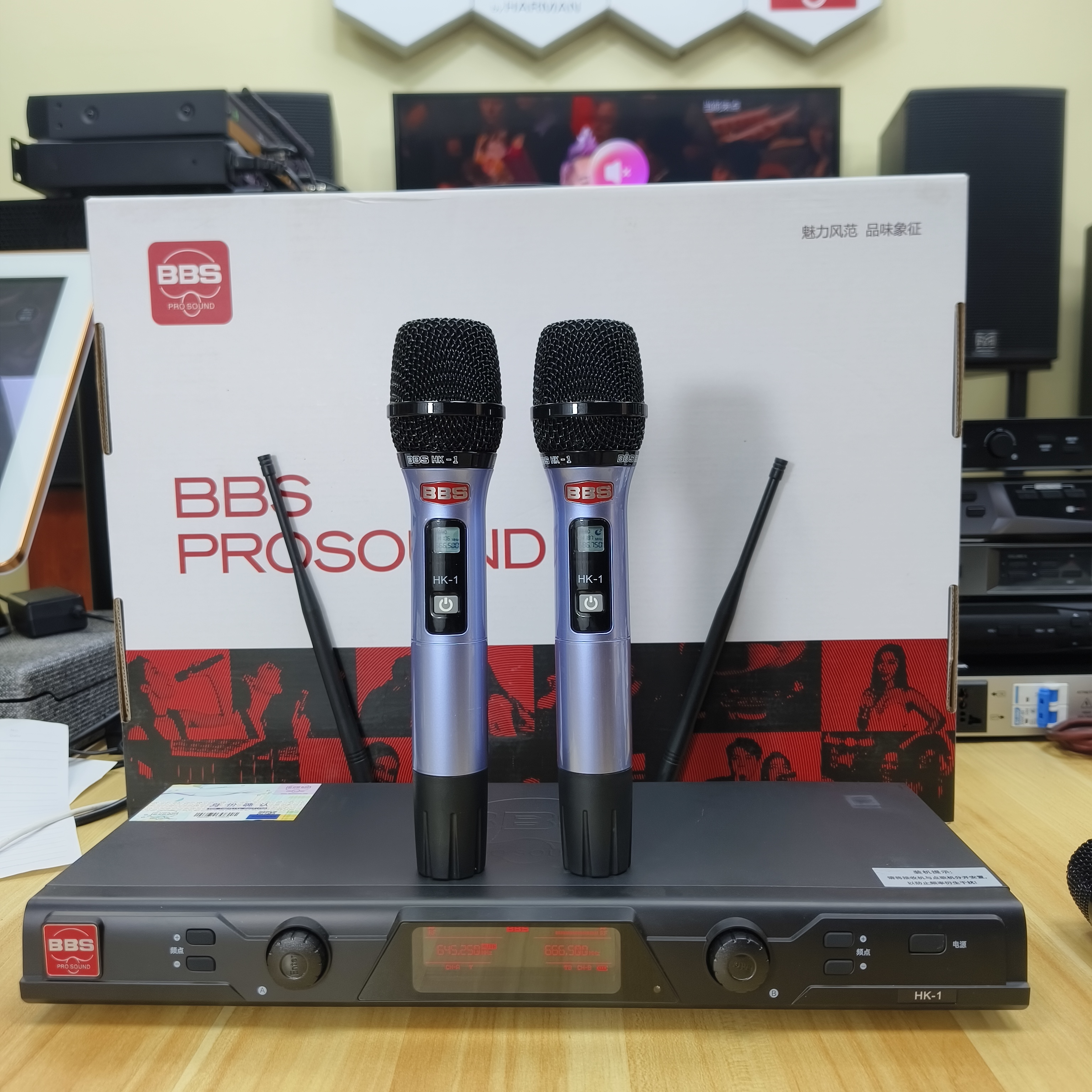 BBS HK1/HK2一拖二无线话筒专业高端演出麦克风主持KTV舞台