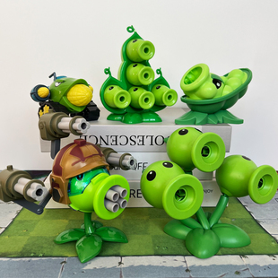 植物大战僵尸的玩具单个玉米加农炮机枪豌豆荚豌豆射手三重迫击炮