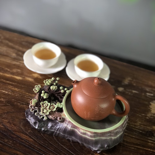 宗正堂天然紫袍玉梅花壶承作品