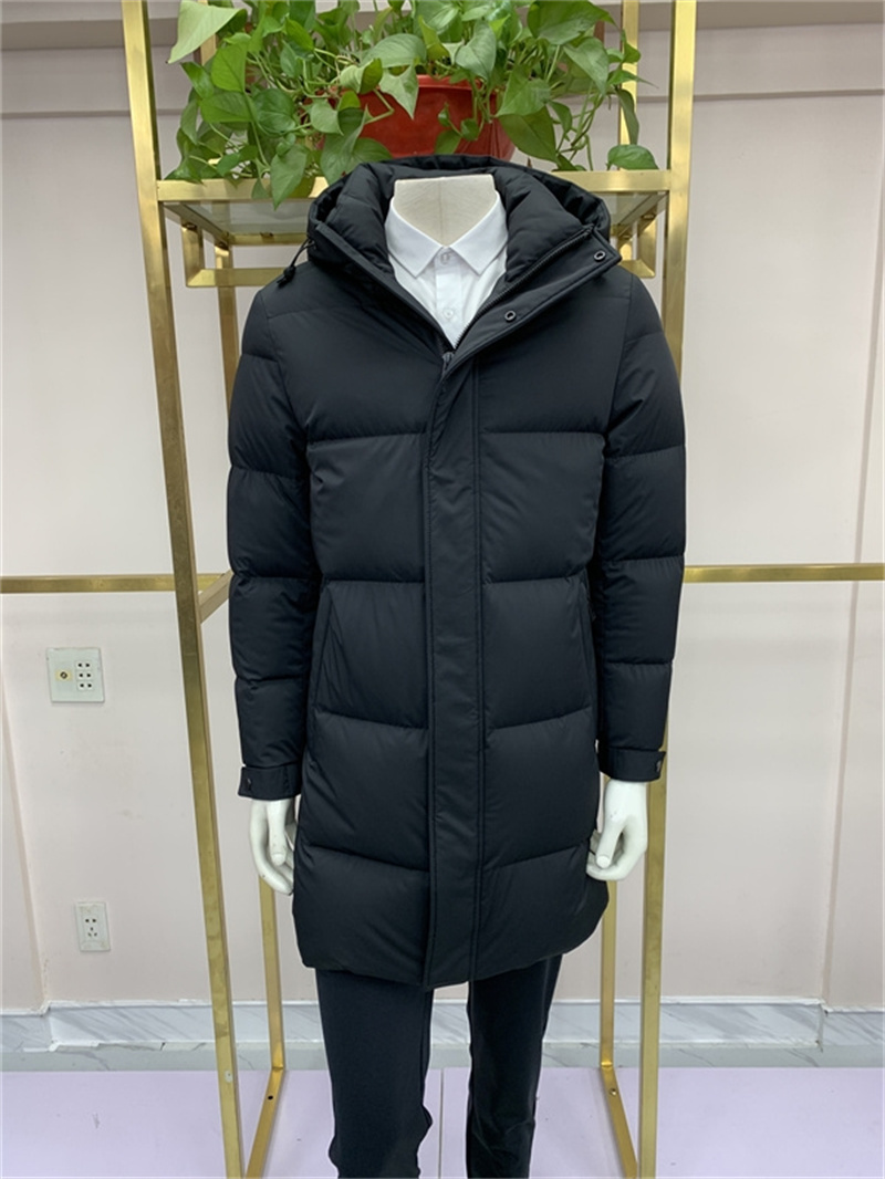 铭盛缘休闲连帽休闲长款羽绒服