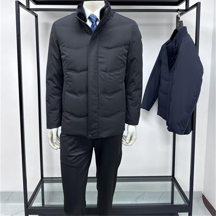 铭盛缘商务休闲立领常规鹅绒服男