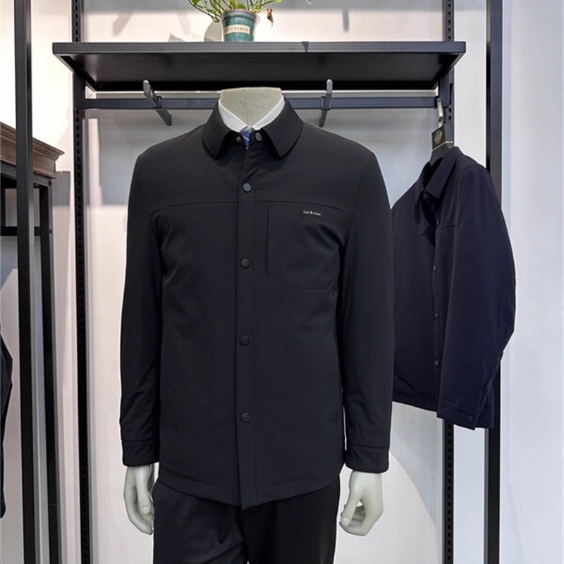 轻薄款翻领衬衫款羽绒服