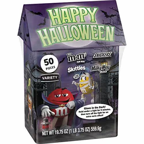 mars mms, snickers, skittles, starburst fun size