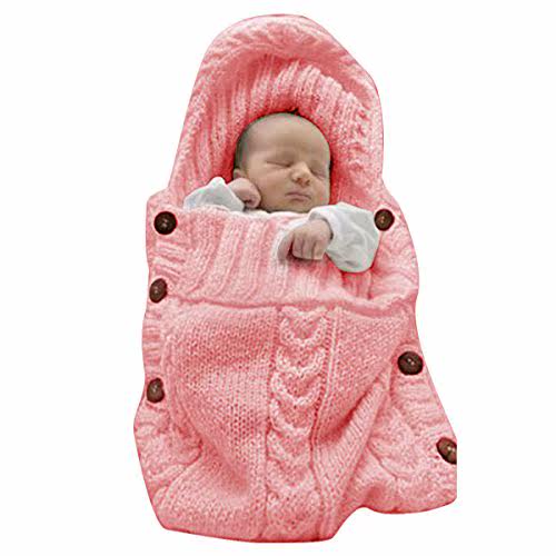 xmwealthy newborn baby wrap swaddle blanket knit sle