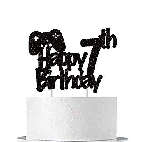 video game birthday cake topper 7 year old for gam