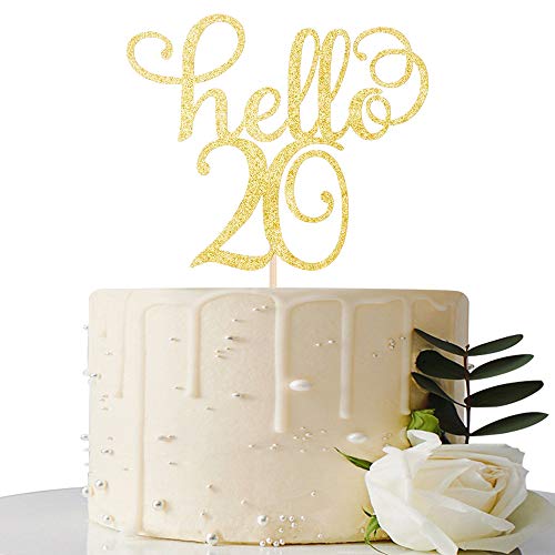 maicaiffe hello 20 cake topper-20th birthday/wedding