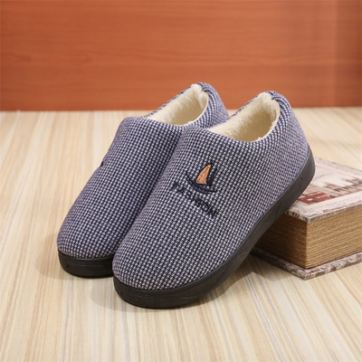 冬季居家老人棉拖鞋防滑厚底加绒保暖棉鞋家用毛拖鞋外穿包跟