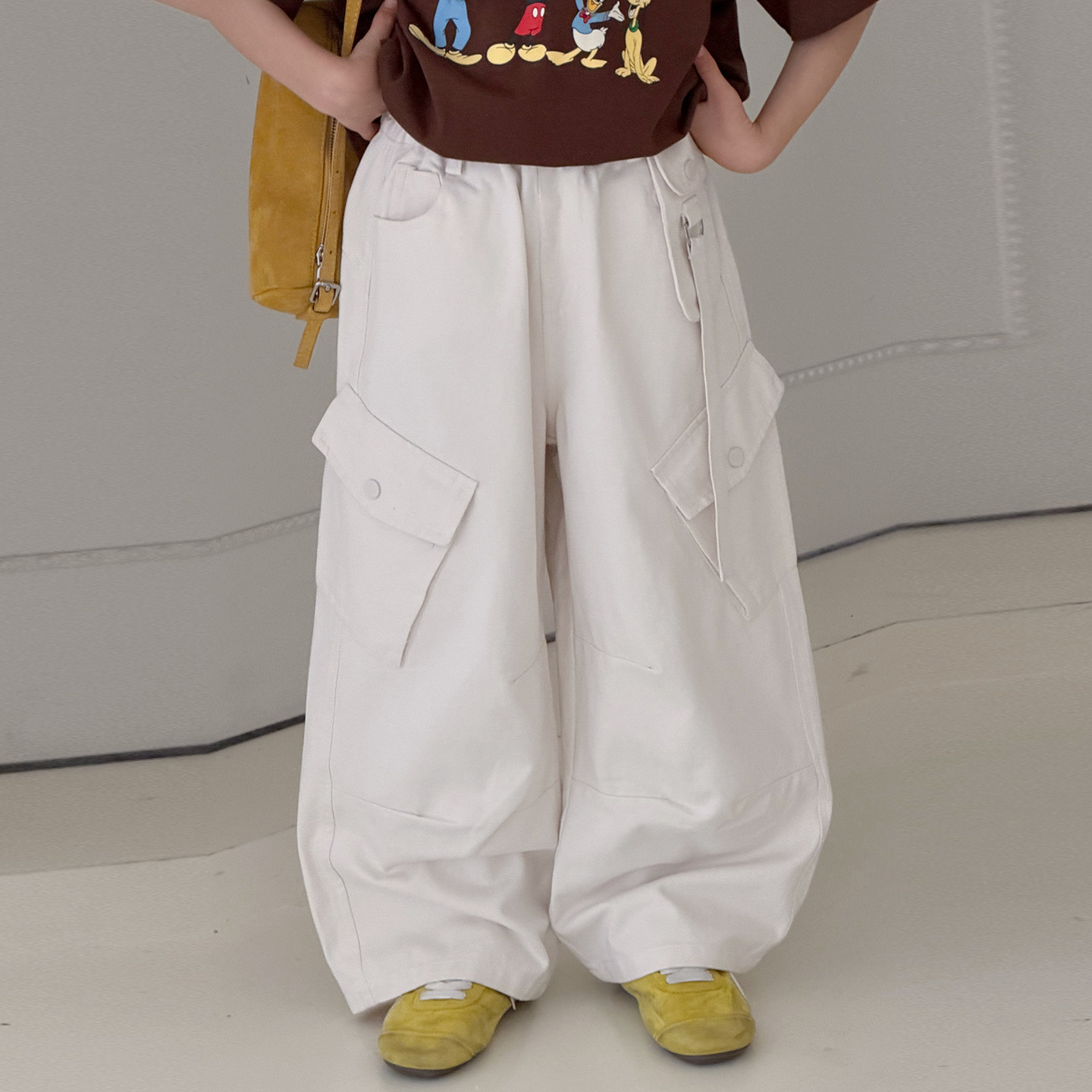 女童工装风阔腿裤2026春秋新款女大童多口袋休闲裤设计感儿童裤子,童装/婴儿装/亲子装,工装裤,淘宝优惠券,粉丝福利购,淘宝优惠卷