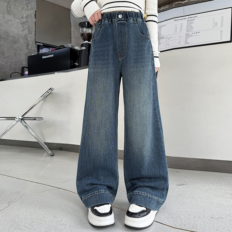 爆款女童牛仔裤2025春秋装新款