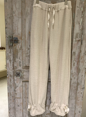 现货 ASEEDONCLOUD男女纯色棉质简约抽绳宽松休闲裤长裤