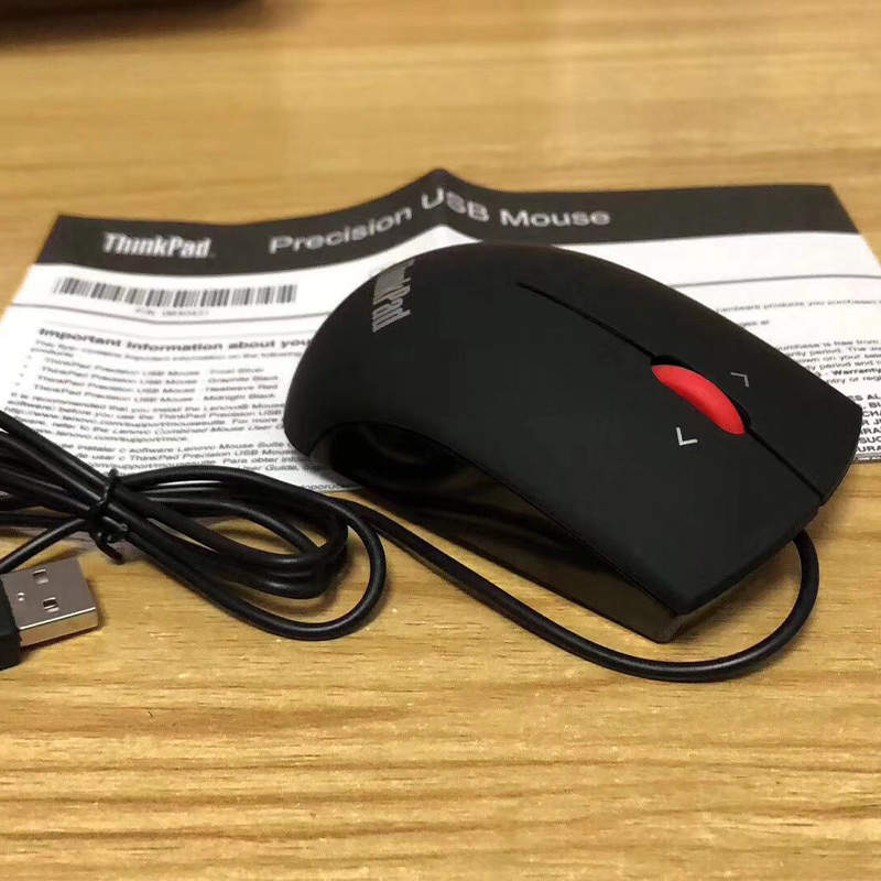 ThinkPad鼠标USB有线磨砂鼠标OEM大红点台式笔记本鼠标-封面
