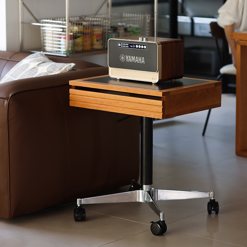 浮生记北欧现代樱桃木岩板边几