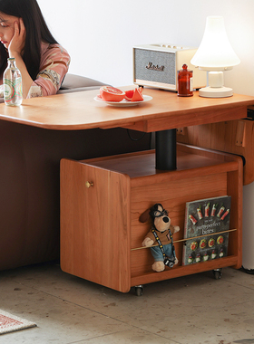 浮生记/实木可移动折叠茶几小户型茶台桌沙发边几升降茶几小推车