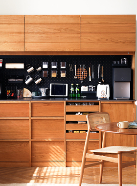 浮生记/MOI餐边柜全实木岩板橱柜储物收纳柜北欧茶水柜樱桃木咖啡