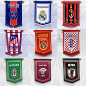 足球旗帜俱乐部球迷用品巴萨皇马AC米兰球队纪念品挂队旗子酒吧