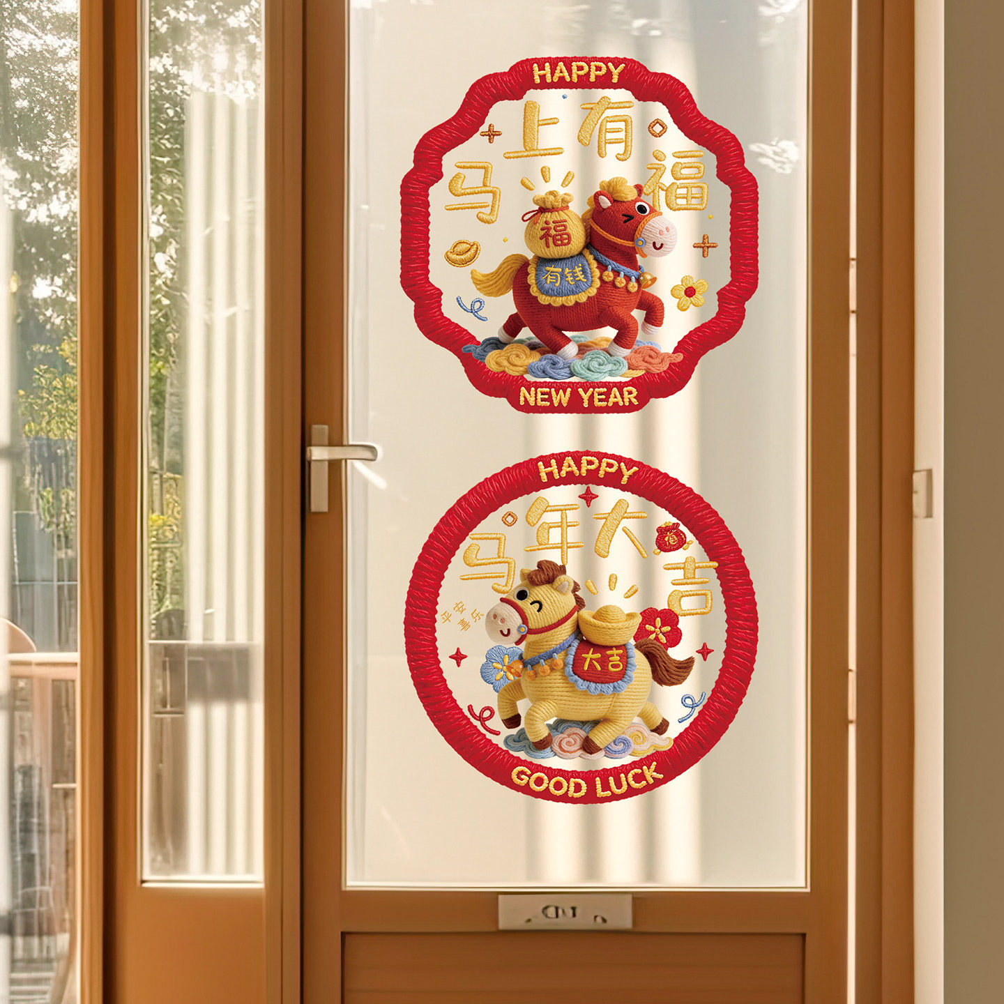 新年窗花贴2026春节马年新款福字玻璃门贴贺年场景布置过年装饰品,节庆用品/礼品,福字/窗花/窗贴,淘宝优惠券,粉丝福利购,淘宝优惠卷