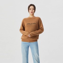 哥家商场同款2025秋冬新款宽松慵懒风字母羊毛针织衫毛衣1399683