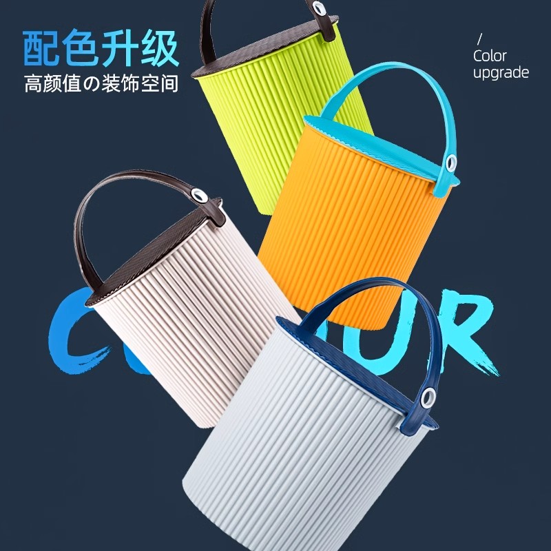 水桶凳塑料加厚可坐家用钓鱼桶手提洗澡篮洗衣桶幼儿园收纳桶带盖