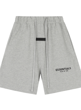 ESSENTIALS FEAR OF GOD 复线美式潮牌运动宽松男女植绒FOG短裤子