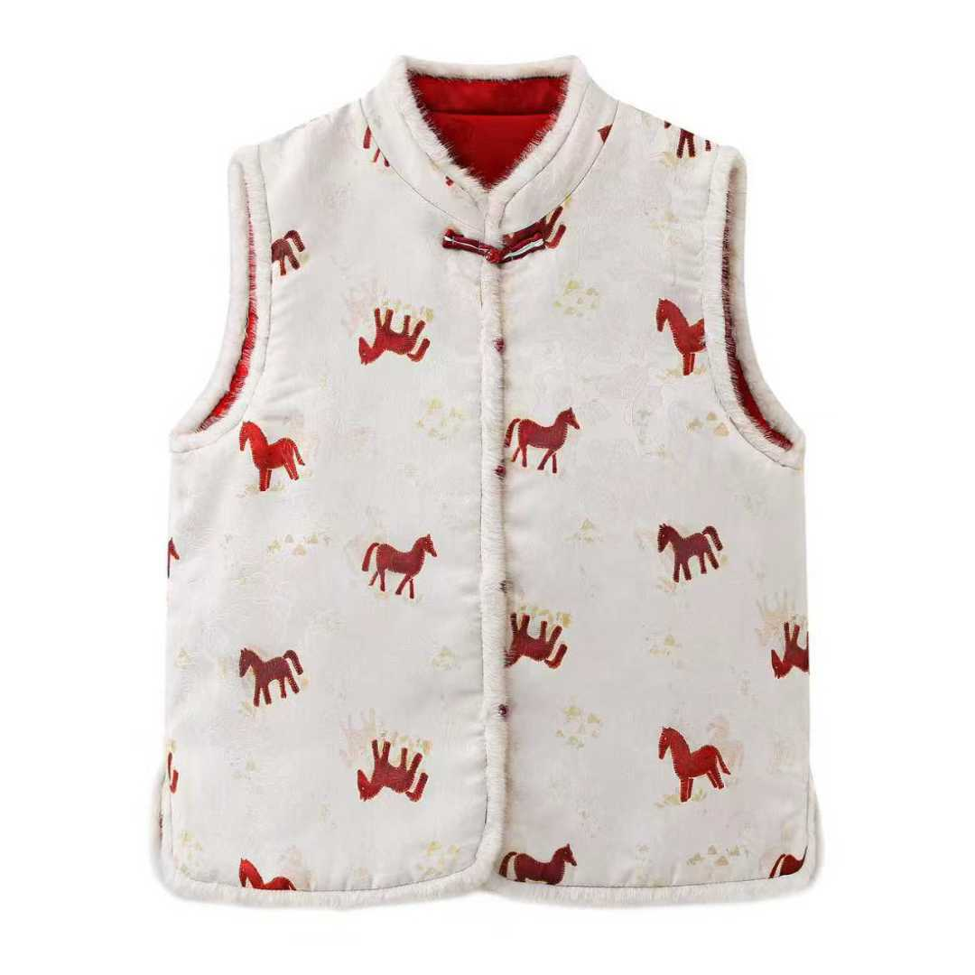 2026新款夹棉新中式马甲圆领无袖高级感背心坎肩上衣双面穿外套冬,运动服/休闲服装,棉马甲,淘宝优惠券,粉丝福利购,淘宝优惠卷