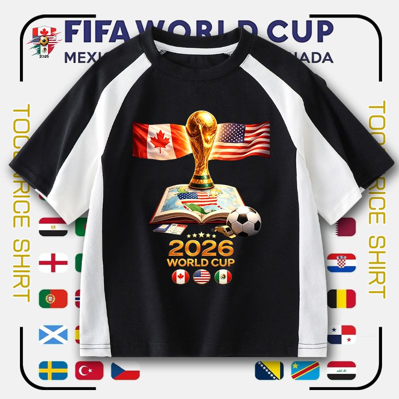 新款2026世界杯吉祥物MapleZayuClutch儿童成人短袖球衣短袖夏季