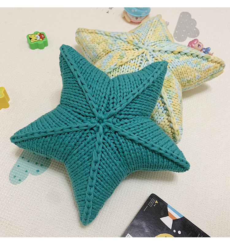 米朵创意编织视频教程布条星星抱枕材料套装靠枕手工diy礼物