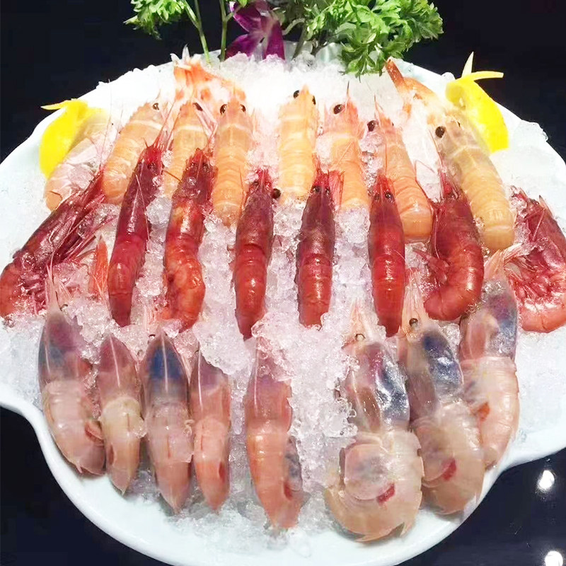 新鲜红魔虾鲜活速冻鳌虾船冻牡丹虾琵琶虾海鲜刺身日料拼盘组合