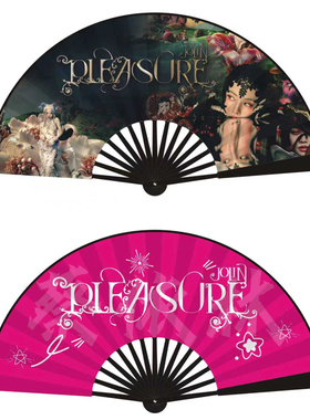 蔡依林扇子演唱会道具同款周边折扇粉丝应援道具双面PLEASURE扇