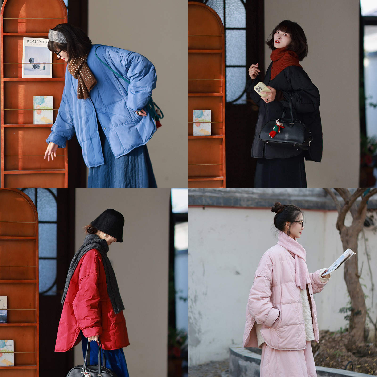 墨黛原品女装秋季新品圆领冬季新品纯色简约气质时尚羽绒服外套