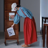 墨黛原创女装 进口布料日晒干纯棉挺括背带裙半身裙 2026春夏新品