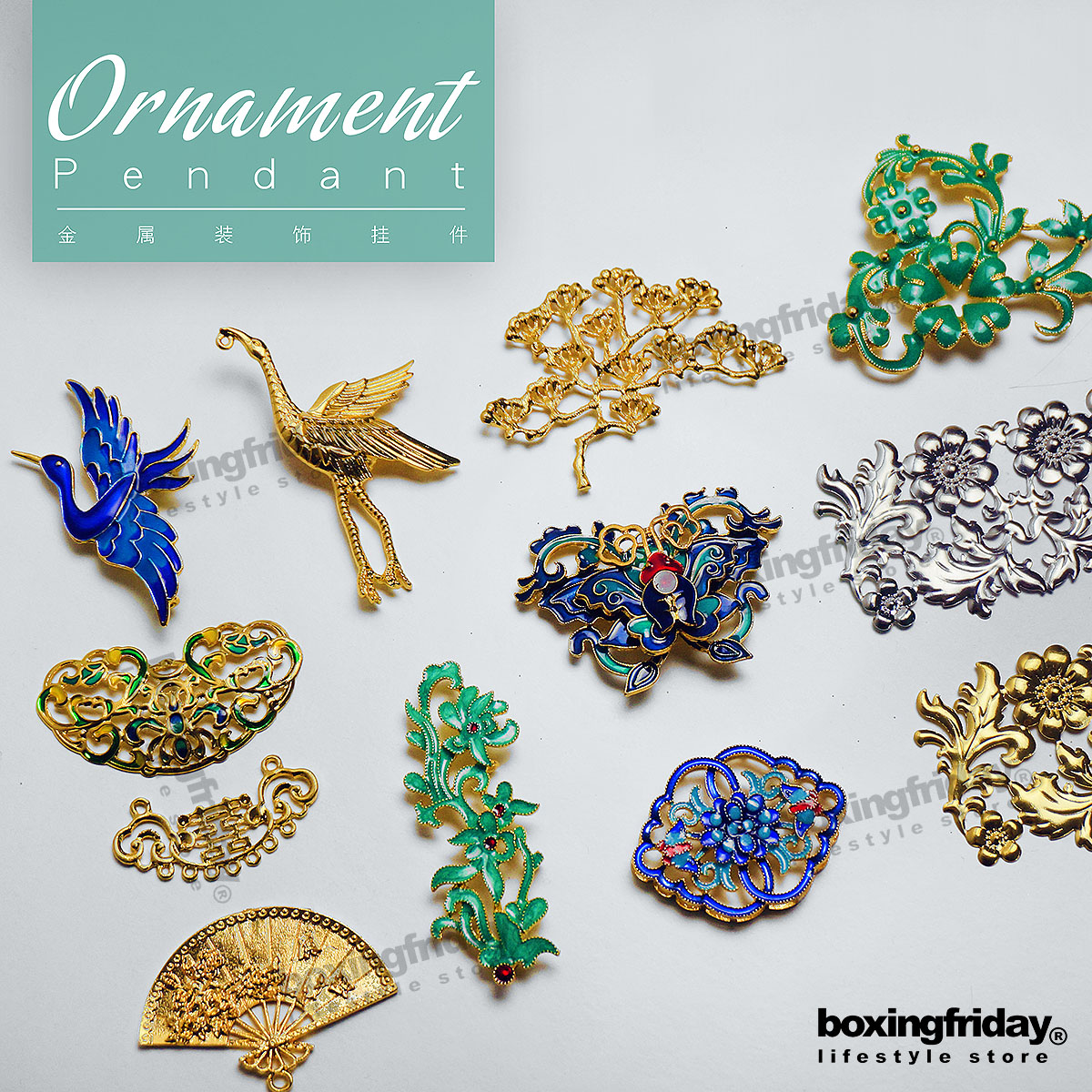 古典雅致景泰蓝礼物包装配饰