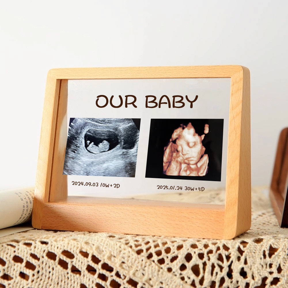 四维照片宝宝B超彩超相框定制创意摆台成长孕期记录diy婴儿出生礼