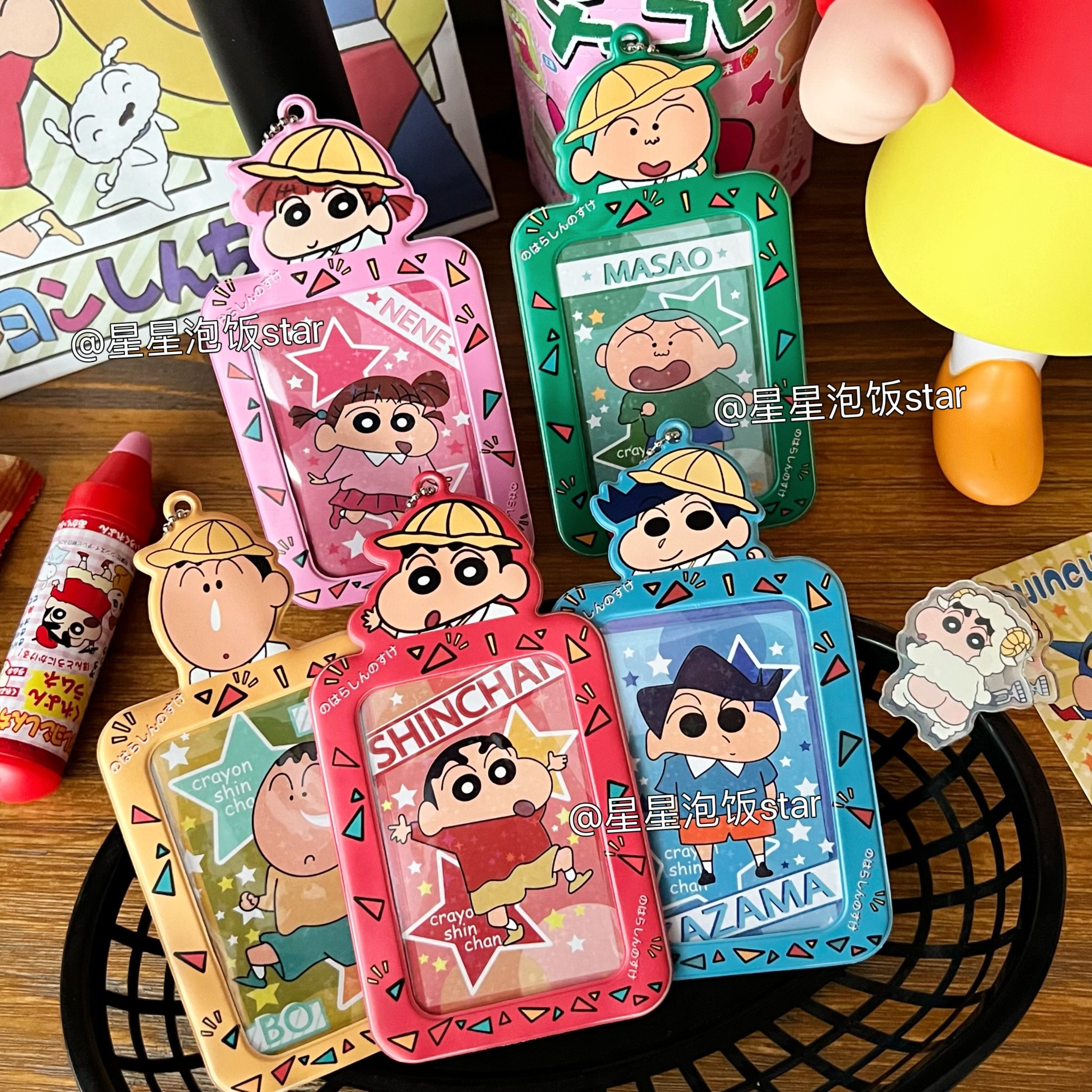 日式复古可爱蜡笔小新卡套3寸拍立得爱豆小卡饭卡公交卡证件套