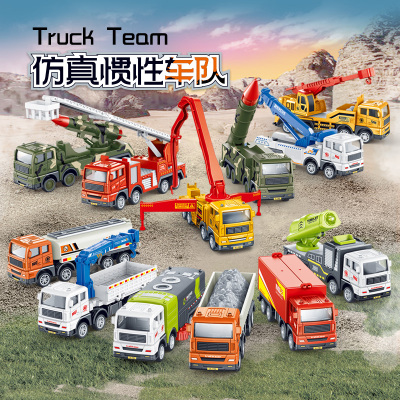 仿真惯性工程消防车玩具