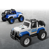 仿真惯性吉普警车攀爬越野警察巡逻车儿童玩具六一节生日礼物