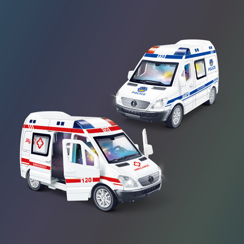 救护车中性惯性声光玩具