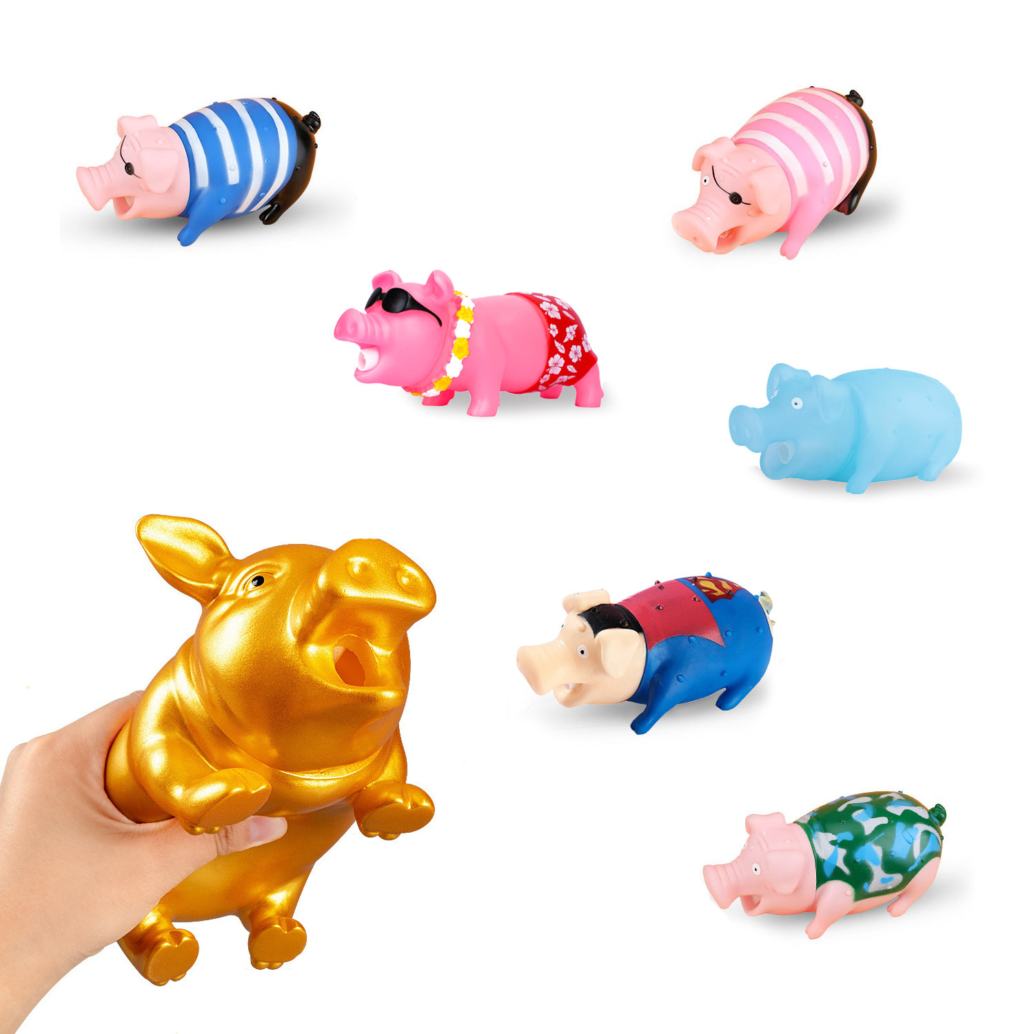 惨叫猪怪叫猪挤压创意整人发声发泄减压解压整蛊儿童玩具六一礼物