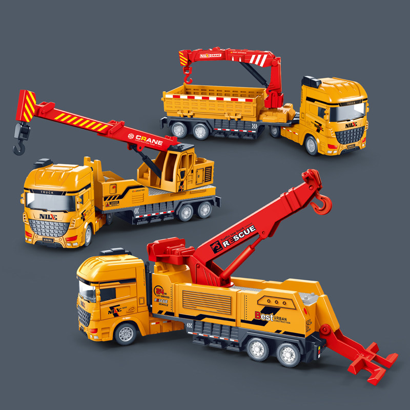仿真惯性拖头工程车吊车卡车起重救援运输车模型儿童玩具生日礼物,玩具/童车/益智/积木/模型,惯性/回力/滑行玩具,淘宝优惠券,粉丝福利购,淘宝优惠卷