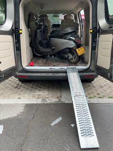 摩托车上坡板货拉拉上车板爬坡板钓鱼台钢板跳板可以折叠