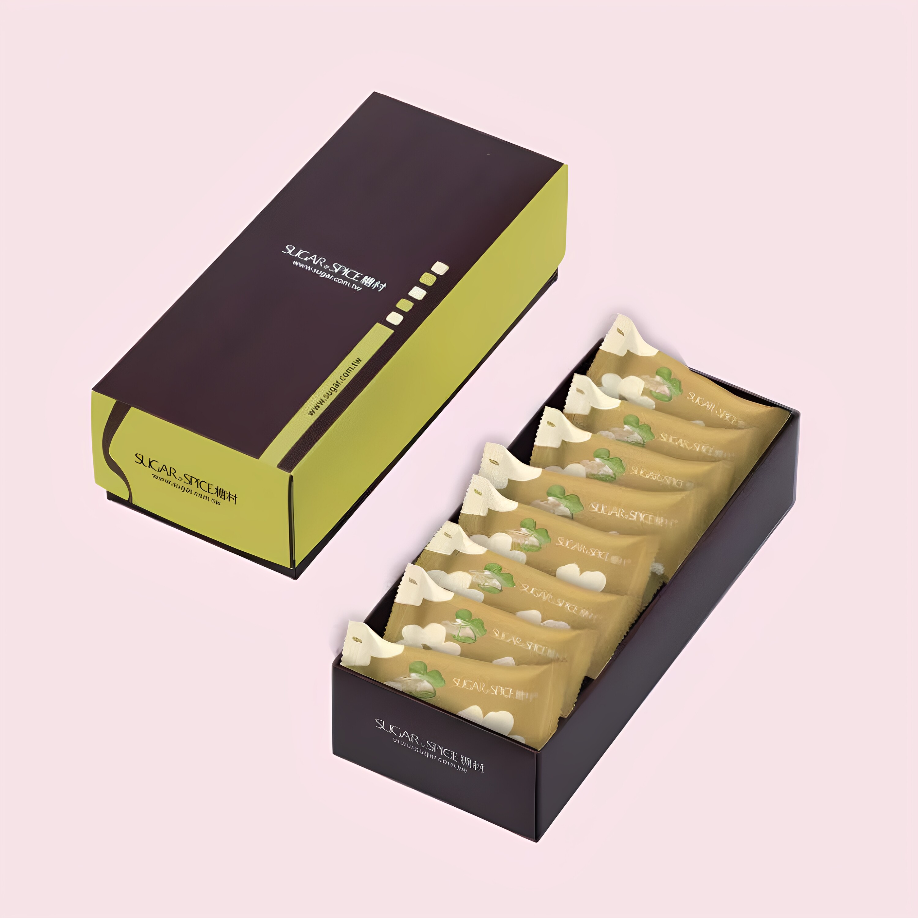 [包邮] 台湾 糖村靜岗抹茶牛轧糖180g 新品上市 送礼礼盒零食品