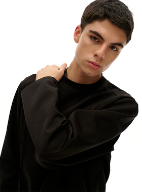 TMOR春夏新款三色cleanfit圆领套头运动简约宽松基础卫衣