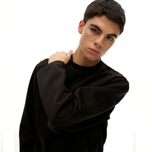 TMOR春夏新款三色cleanfit圆领套头运动简约宽松基础卫衣