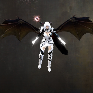 激战2蝙蝠之翼滑翔翼组合商城道具黑狮宝石含wegame